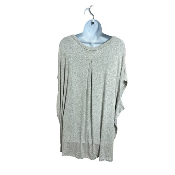 Athleta With Ease Rib Tee Light Gray Heather Top Sz 3X Soft Comfort Shirt Yoga - Picture 9 of 10
